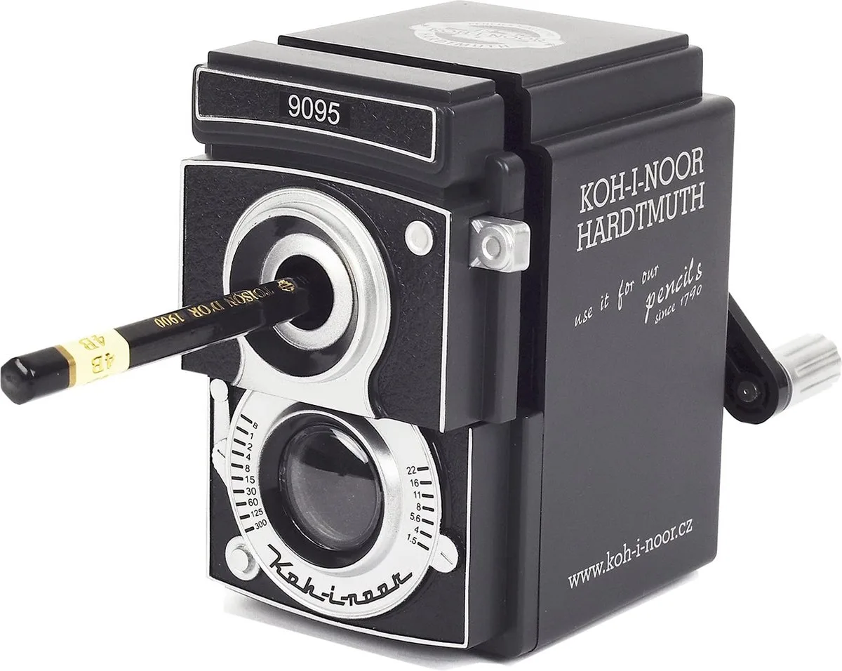 H9095-110 potloodslijper Handmatige puntenslijper van Koh-i-noor in Zwart – productfoto