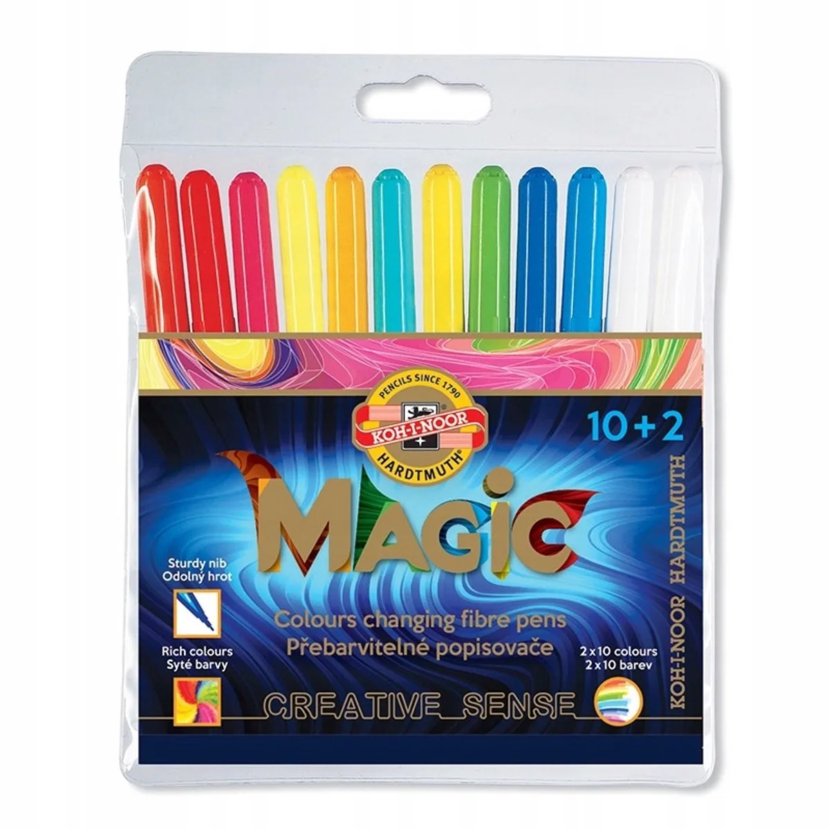 Magic Stiften Set - 12 stuks met blenderpen från Koh-i-noor i Flerfärgad – produktbild