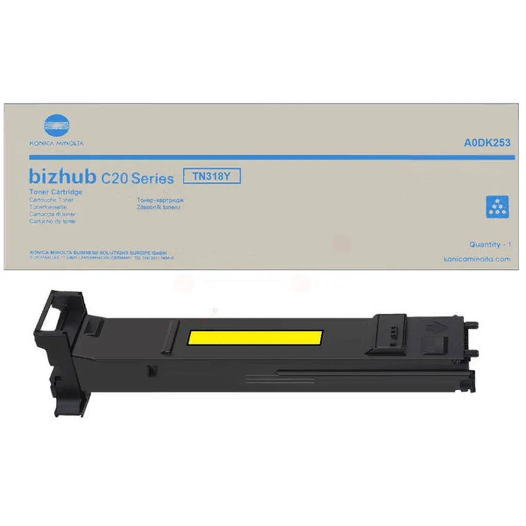 Konica Minolta TN-318 Y Toner Gul A0DK253 Gul von Konica Minolta – Produktfoto
