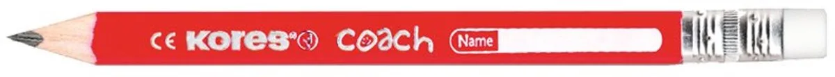 COACH potlood, driehoekig, 2 HB, met gum de Kores en Rouge – photo produit