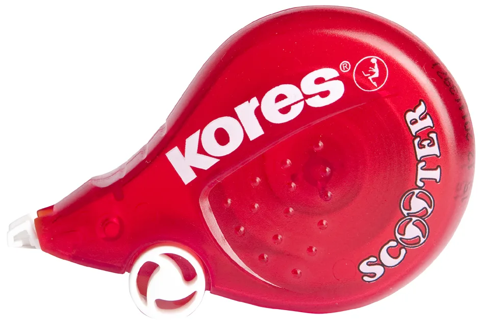 Einweg-Korrekturroller , SCOOTER, , 4,2 mm x 8 m, rot von Kores – Produktfoto