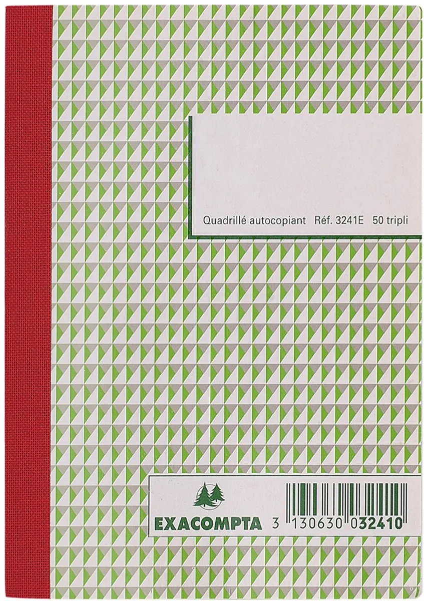 Exacompta Doorschrijfpapier geruit 5x5 14,8x10,5cm 50 bladen dupli zelfkopiërend - - 3240E von Kores in Schwarz – Produktfoto
