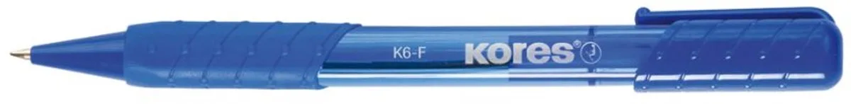 K-PEN K6 wegwerpbalpen, driehoekige grip de Kores en Bleu – photo produit