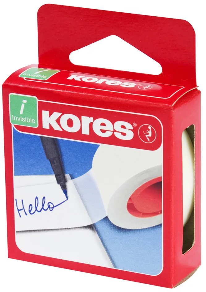 Klebefilm Invisible Tape, 19 mm x 33 m, matt von Kores – Produktfoto