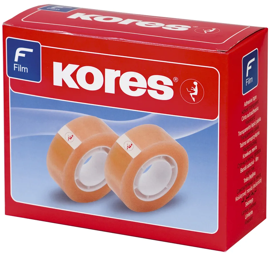 Klebefilm Standard, 12 mm x 10 m, transparent von Kores – Produktfoto