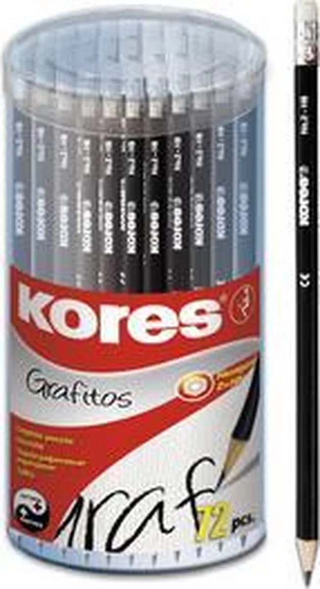 Kores-potlood "GRAFITOS", hardheidsgraad: HB, driehoekig de Kores en Blanc – photo produit