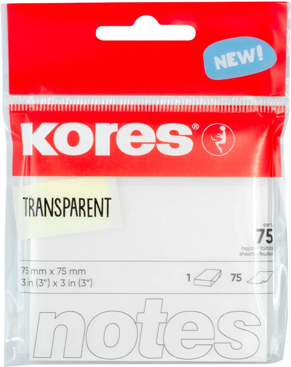 Memoblokken - blanco by Kores in Transparent – product photo