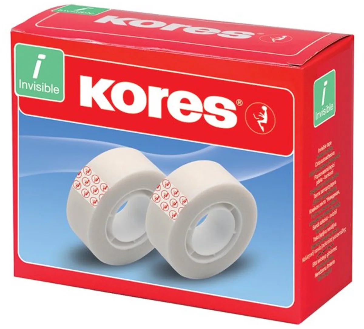 onzichtbare tape, onzichtbaar, beschrijfbaar, 24 stuks von Kores – Produktfoto