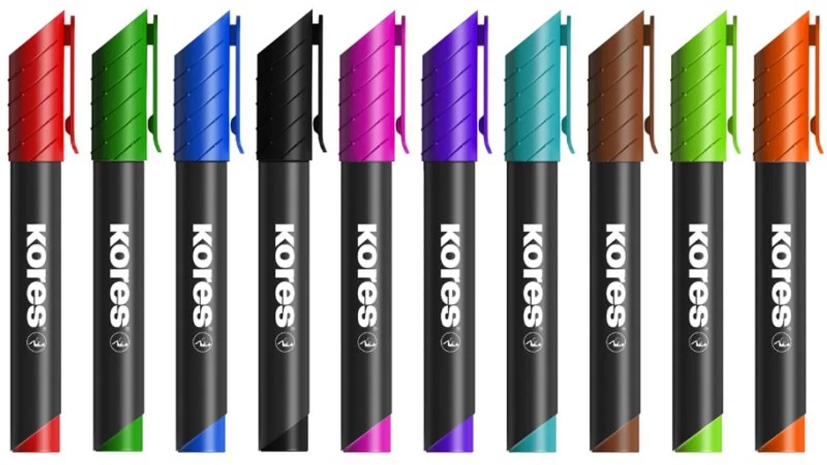 Permanent-Marker ´K MARKER´, Keilspitze, türkis by Kores in Black – product photo