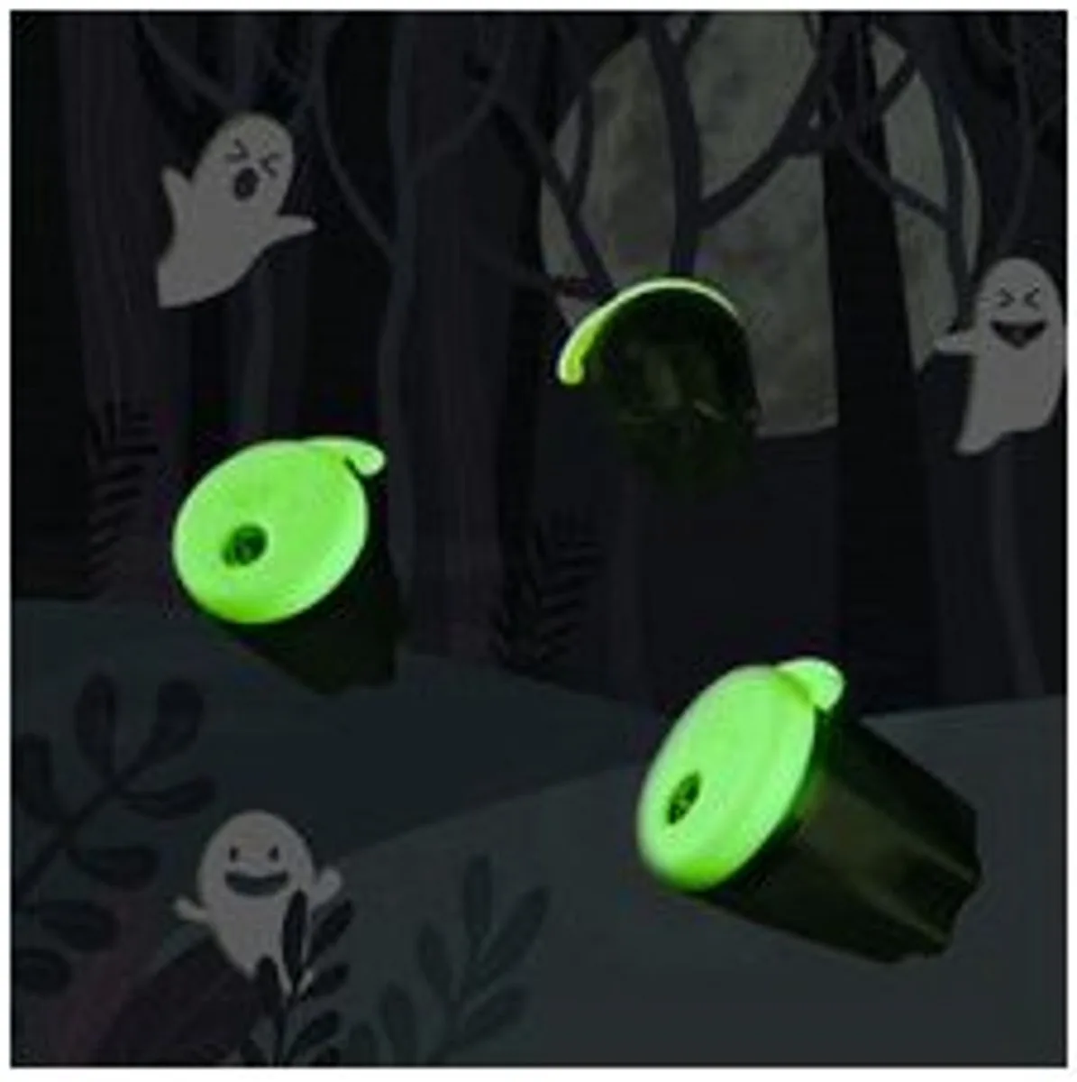 puntenslijper Spooky, dubbel, zwart/wit, fluorescerend de Kores en Noir – photo produit