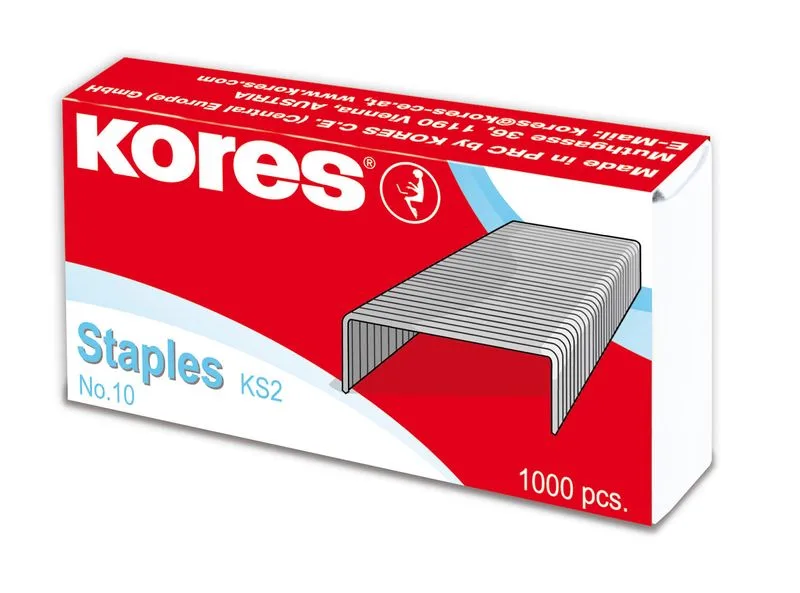 Staples No. 10 – 1,000 pcs (743100) de Kores – photo produit