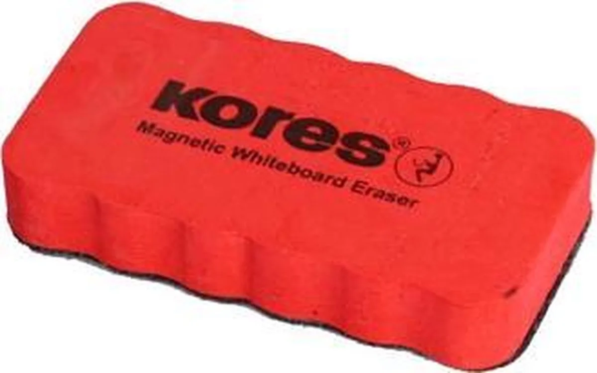 Whiteboardwisser magnetisch kores 110x55x20mm van Kores in Rood – productfoto