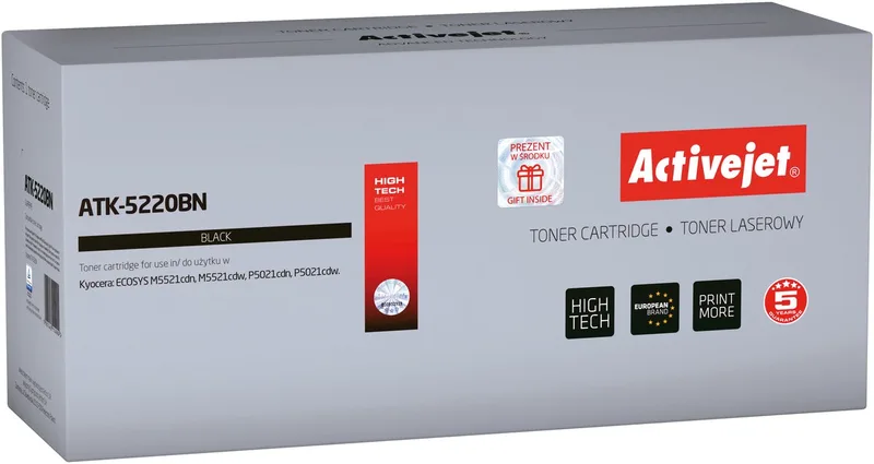 ActiveJet ATK-5220BN Toner voor Kyocera-printer; Kyocera TK-5220K vervanging; Opperste; 1200 pagina's; zwart. de Kyocera en Magenta – photo produit