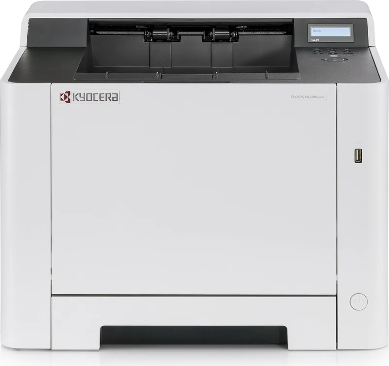 Kleurenlaserprinter Kyocera ECOSYS PA2100cwx/KL3, USB 2.0/LAN/WLAN/WiFi-Direct, automatisch dubbelzijdig/mobiel printen, tot A4, incl. CMYK-toner de Kyocera en Noir – photo produit