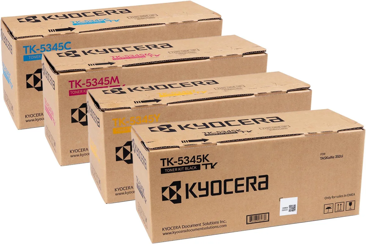 Original TK-5345 Toner 4er Set - BK/C/M/Y - 17.000/9.000 Seiten van Kyocera – productfoto