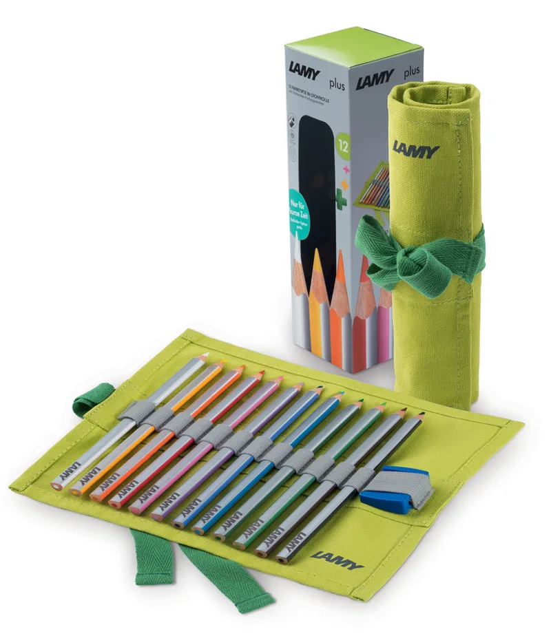 Dreikant-Buntstifte plus, 12er Stoffrolle by Lamy – product photo