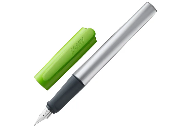 Füller LAMY nexx lime Füller Griff rutschfest Feder Strichbreite A Gehäuse dr by Lamy in Green, Silver – product photo