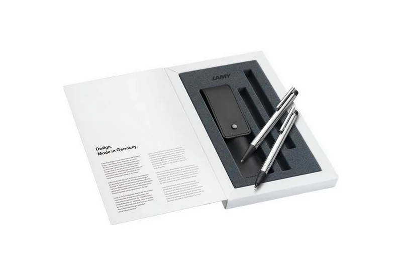 Kugelschreiber LAMY logo Set Kugelschreiber 205 mit Großraummine M 16 schwarz und Dru by Lamy in Silver – product photo