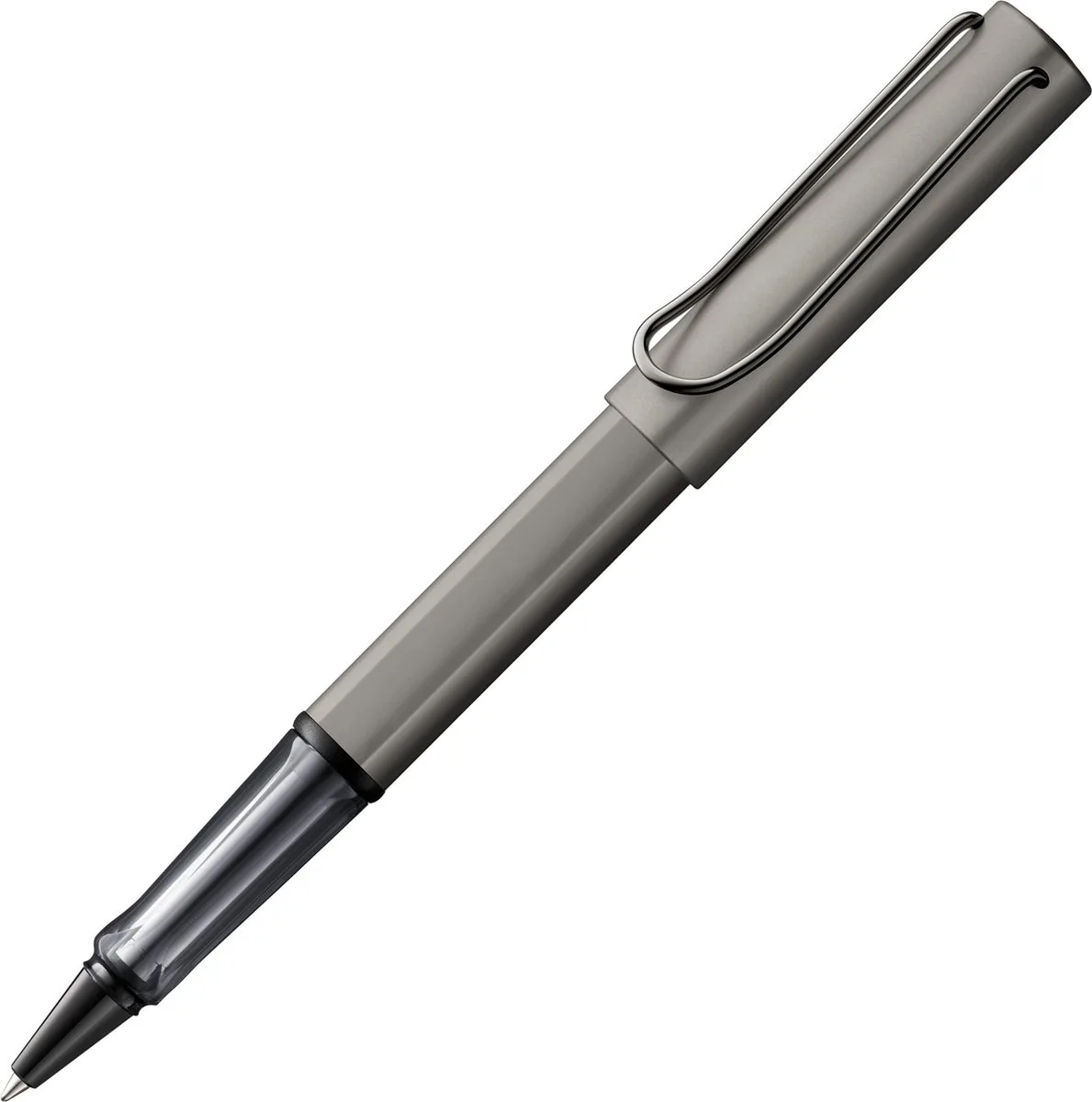 Lx rollerpen 357 - van aluminium in - met edelmetaalafwerking en metalen clip, inclusief LAMY M 63 rollerpenvulling in M-dikte zwart en geschenkverpakking de Lamy en Rutheniumkleur – photo produit