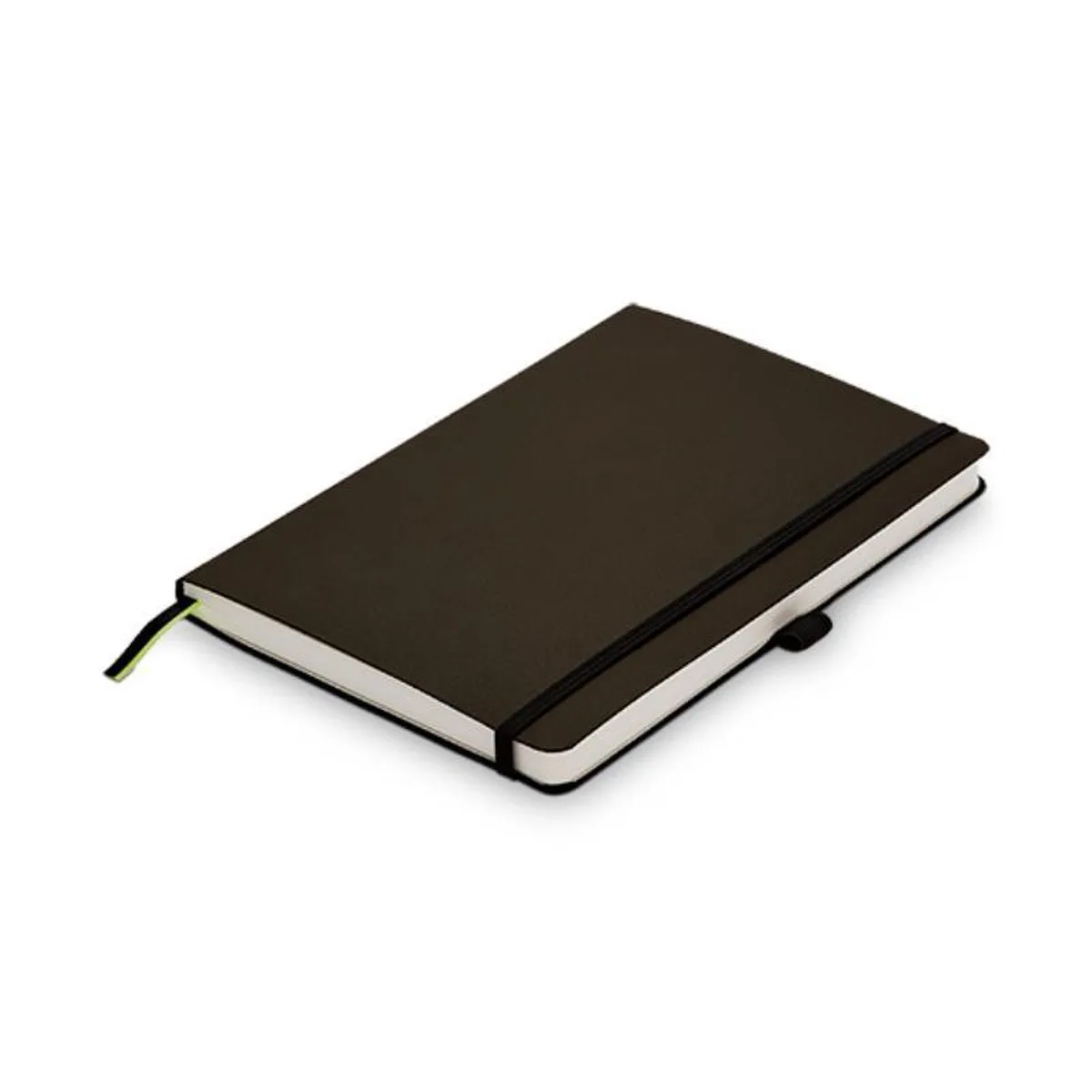 paper Softcover A5 notitieboek 810 – stijlvol notitieboek in DIN A5-formaat (145 x 210 mm) met LAMY-lineatuur & 192 pagina’s – zacht softcover in umbra – incl. elastische sluitband de Lamy en Noir – photo produit