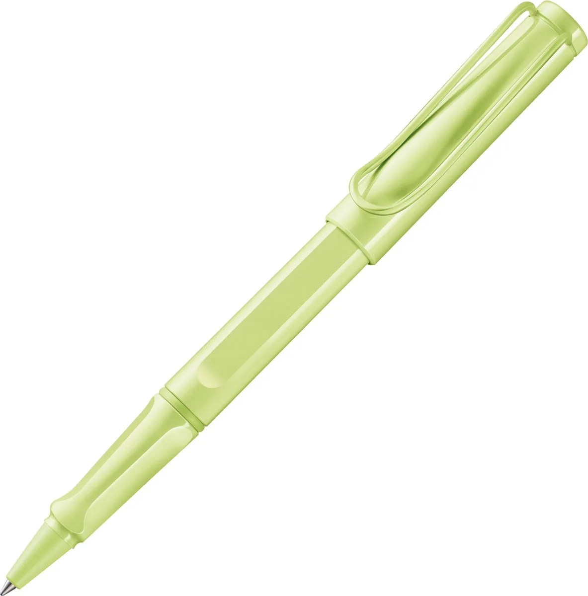 safari springgroene rollerbalpen - met ergonomische greep & lijndikte M - behuizing van robuust ASA-kunststof - met vulling M 63 in zwart de Lamy en Springgreen – photo produit