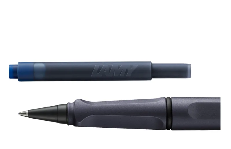 safari steel roll-ink black, mit Tintenpatrone T10 fra Lamy – produktbillede