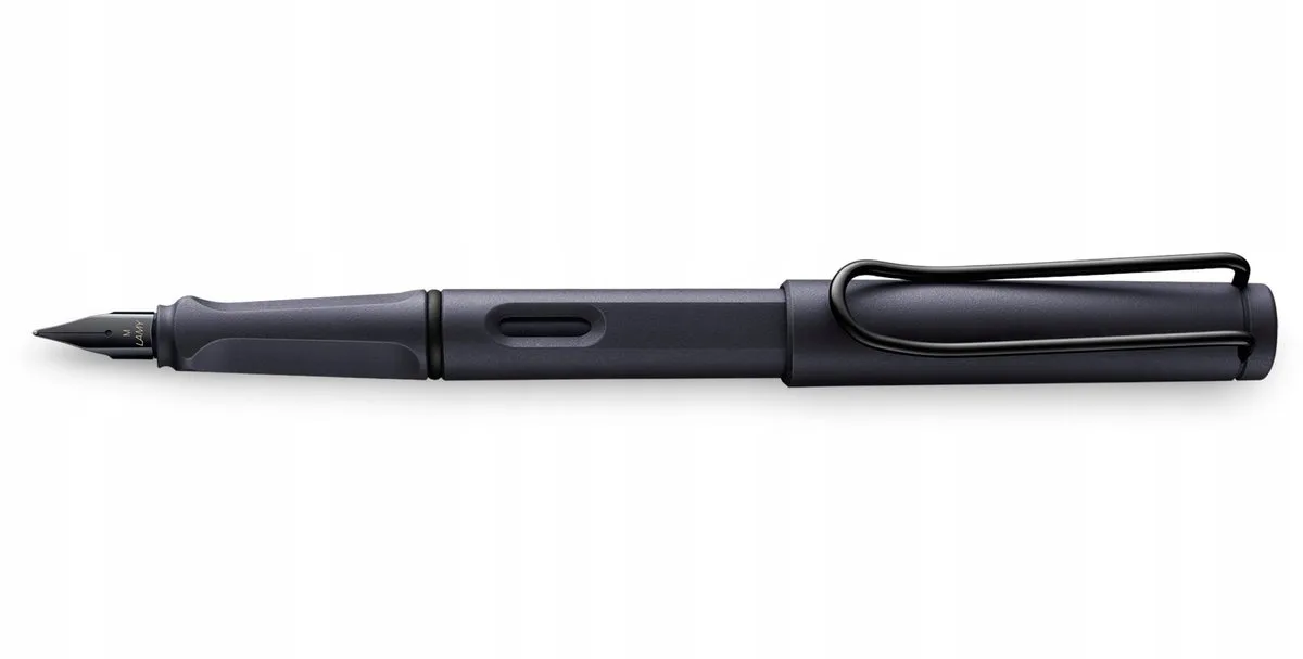 Safari vulpen steel F - tijdloos design de Lamy en Noir – photo produit