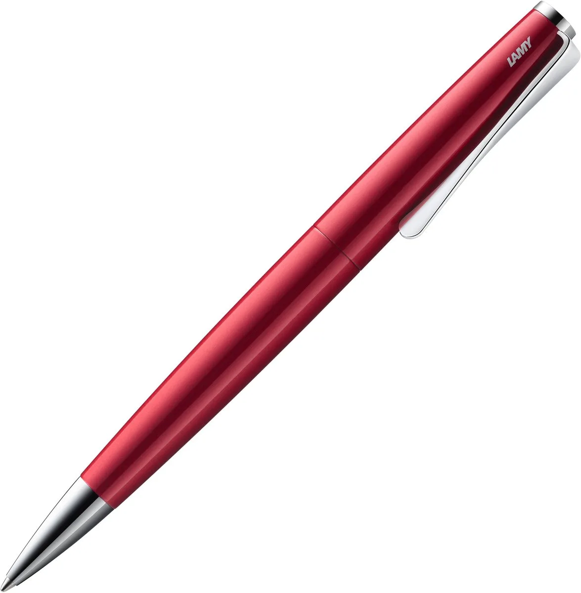 studio Balpen | Elegante metalen kogelpen met propellerclip | Inclusief LAMY M 16 navulling zwart – schrijfdikte M von Lamy in Pianored – Produktfoto