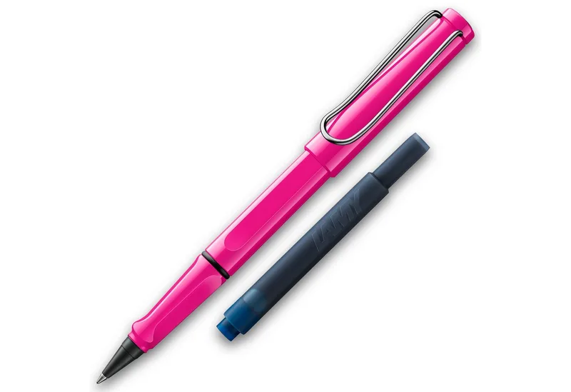 Tintenroller LAMY Tintenroller Safari Pink ROLL-INK Füller ergonomisch mit löschbar van Lamy – productfoto