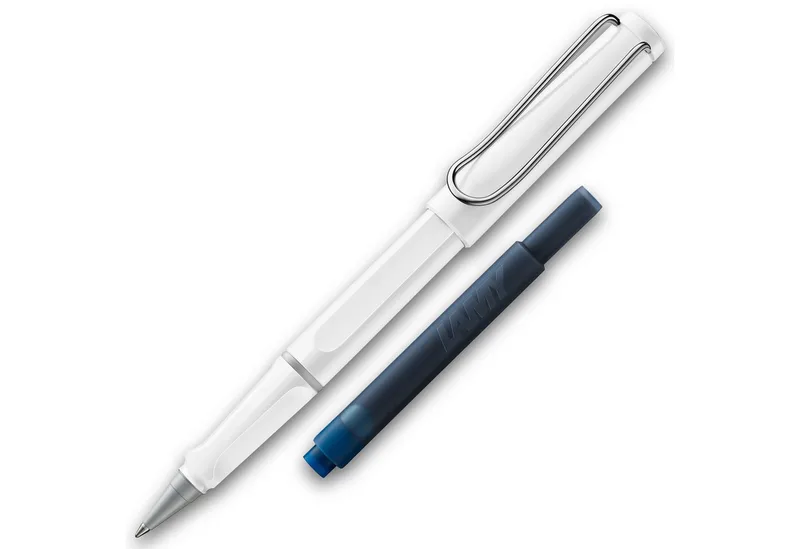 Tintenroller LAMY Tintenroller Safari ROLL-INK Füller ergonomisch mit löschbar by Lamy in White – product photo