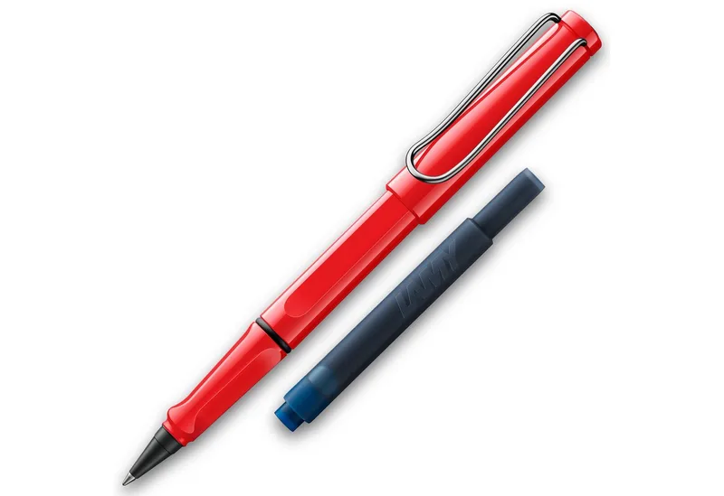 Tintenroller LAMY Tintenroller Safari ROLL-INK Füller ergonomisch mit löschbare van Lamy in Rood – productfoto