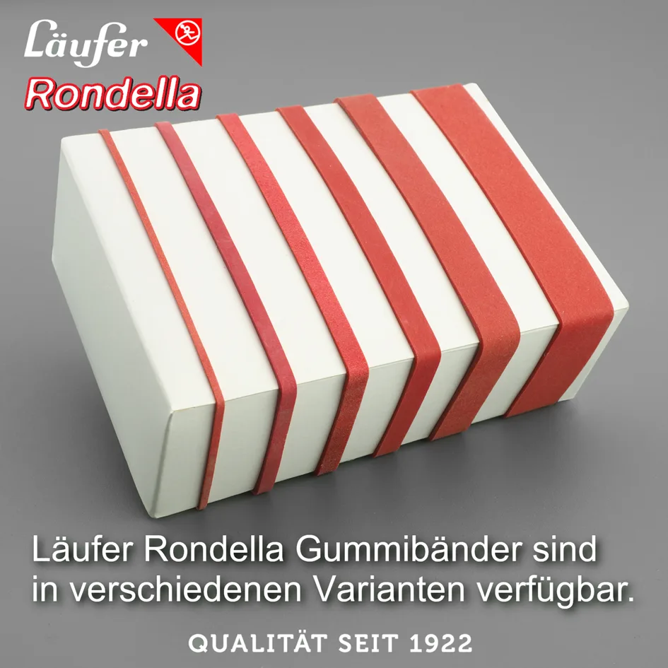 Gummibänder RONDELLA im Karton, 150 x 10 mm, 500 g von Läufer – Produktfoto