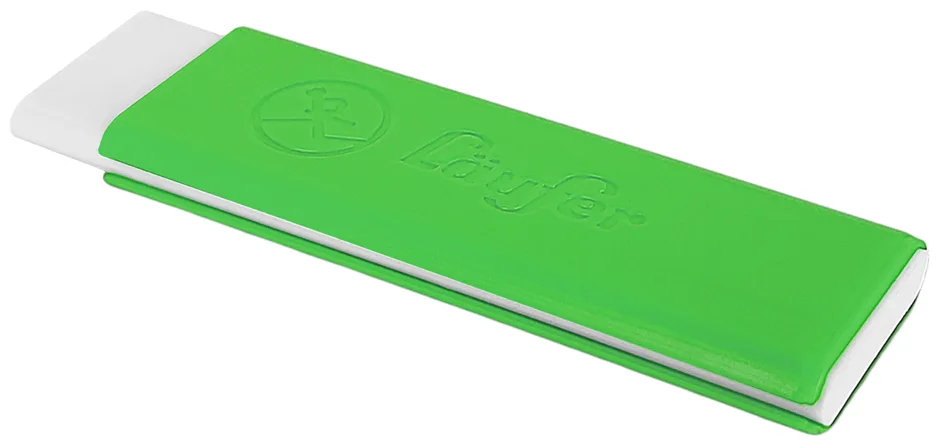 Kunststoff-Radierer Pocket 2, grün fra Läufer – produktbillede