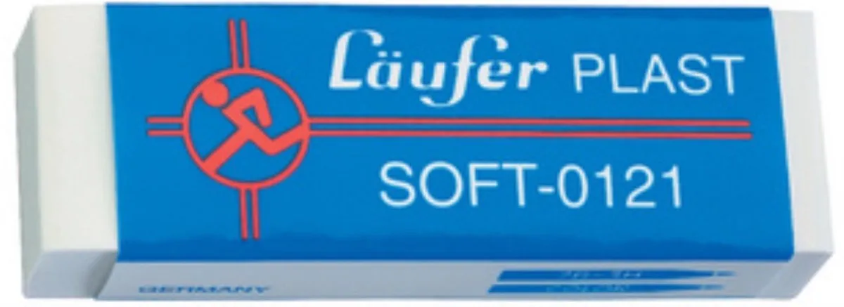 Plast Soft kunststof gum wit, 65×21×12 mm fra Läufer – produktbillede
