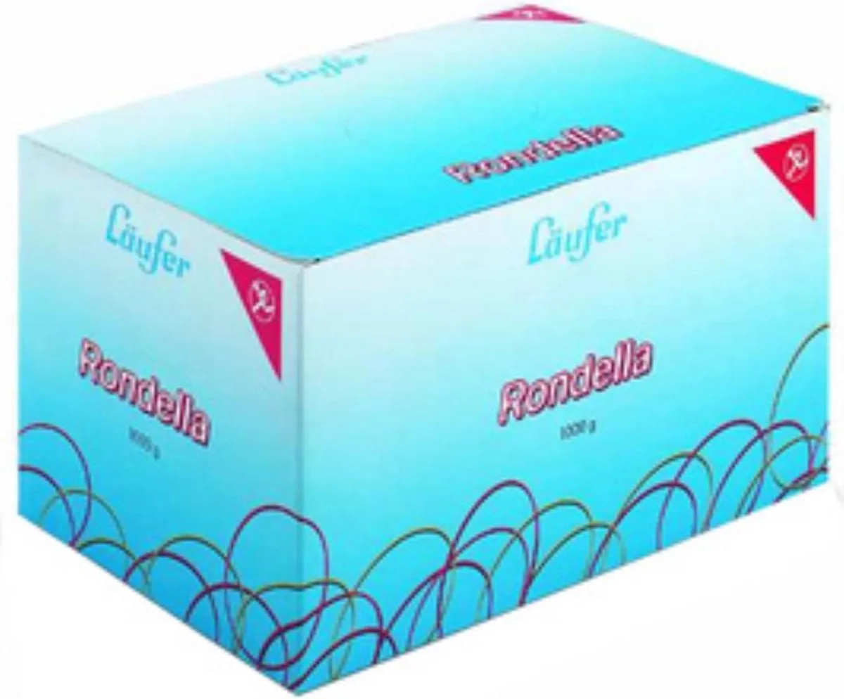 rondella elastiek in doosje 85mm 1000gr fra Läufer i Rød – produktbillede