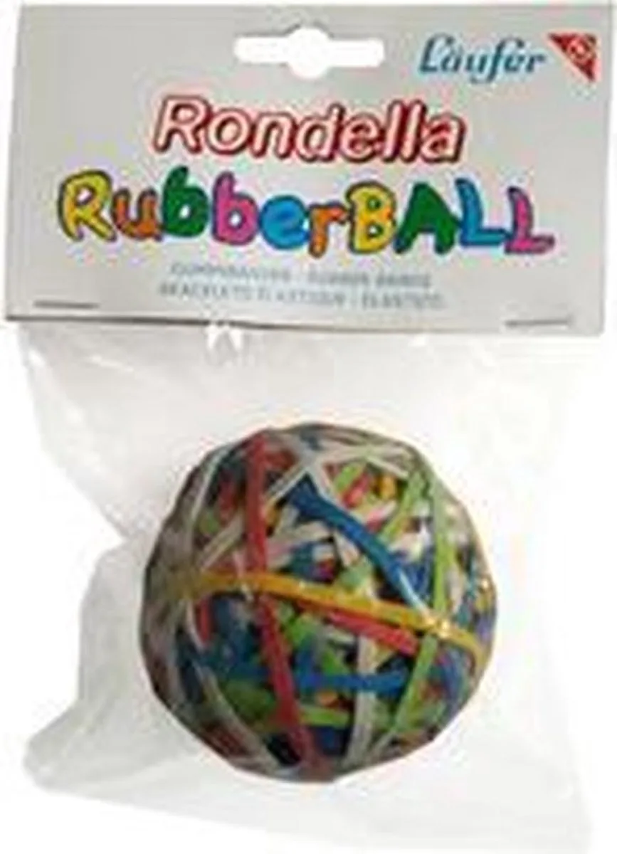 Runner RONDELLA elastiekjes Rubberbal in een zakje - 130 g fra Läufer i Flerfarvet – produktbillede