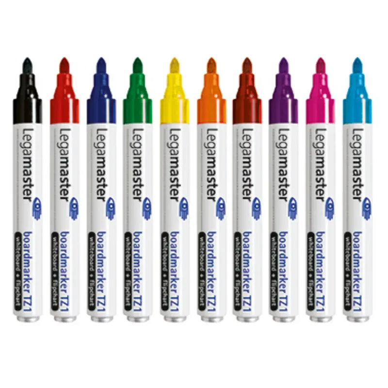 boardmarker TZ 1 7-110099 Whiteboardmarker Blau, Braun, Grün, Rot, Schwarz, Orange, Violett, Rosa, Hellblau 10 St. van Legamaster – productfoto