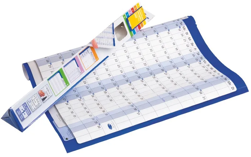jaarplanner 2027, ft 60 x 90 cm, gelamineerd karton, opgerold, met 3 extra kolommen by Legamaster – product photo