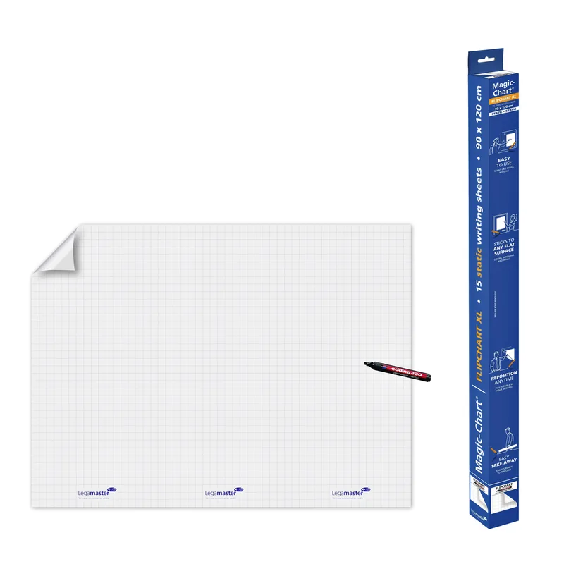 Magic chart legamaster flipchart 90x120cm wt ruit | 4 stuks von Legamaster – Produktfoto