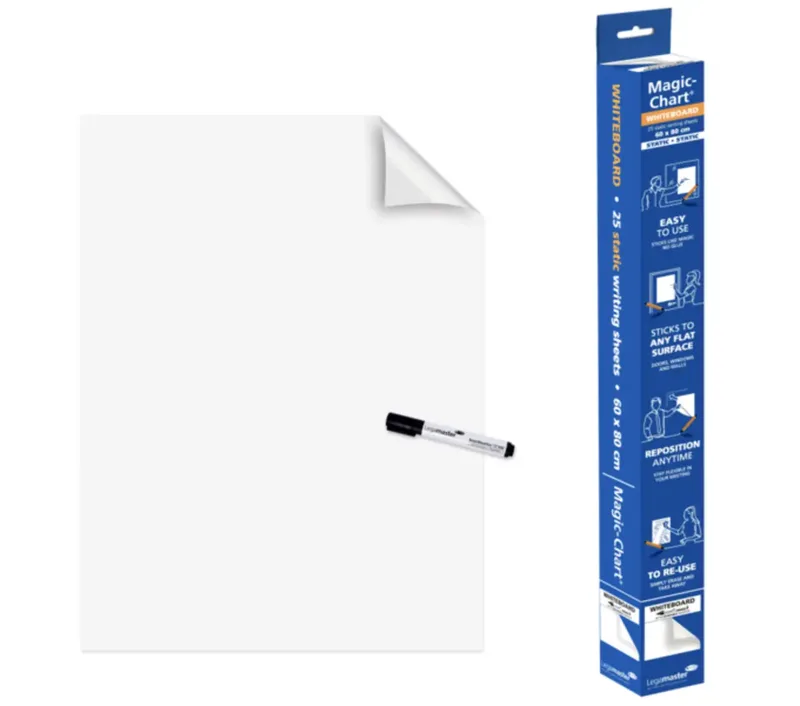 Whiteboard folie Magic-Chart (b x h) 600 mm x 800 mm Wit van Legamaster – productfoto