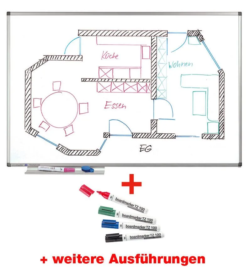 Whiteboard PREMIUM 60,0 x 45,0 cm weiß von Legamaster – Produktfoto