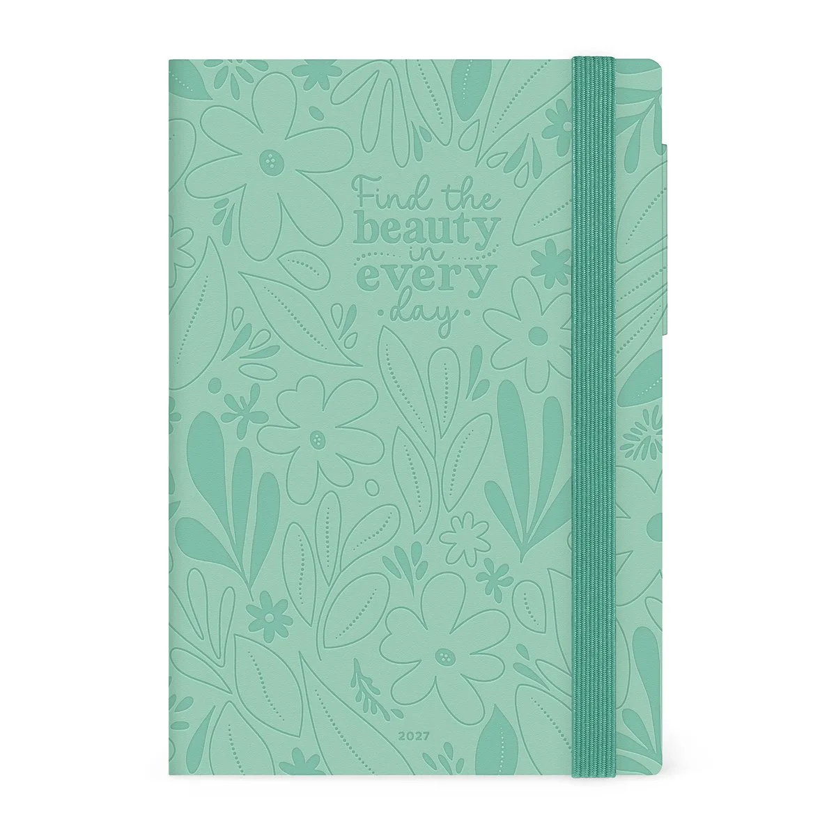 AGENDA 2027 - Week op 2 pagina's - verticaal - 12x18cm - hardcover - botanic garden van Legami in Groen – productfoto