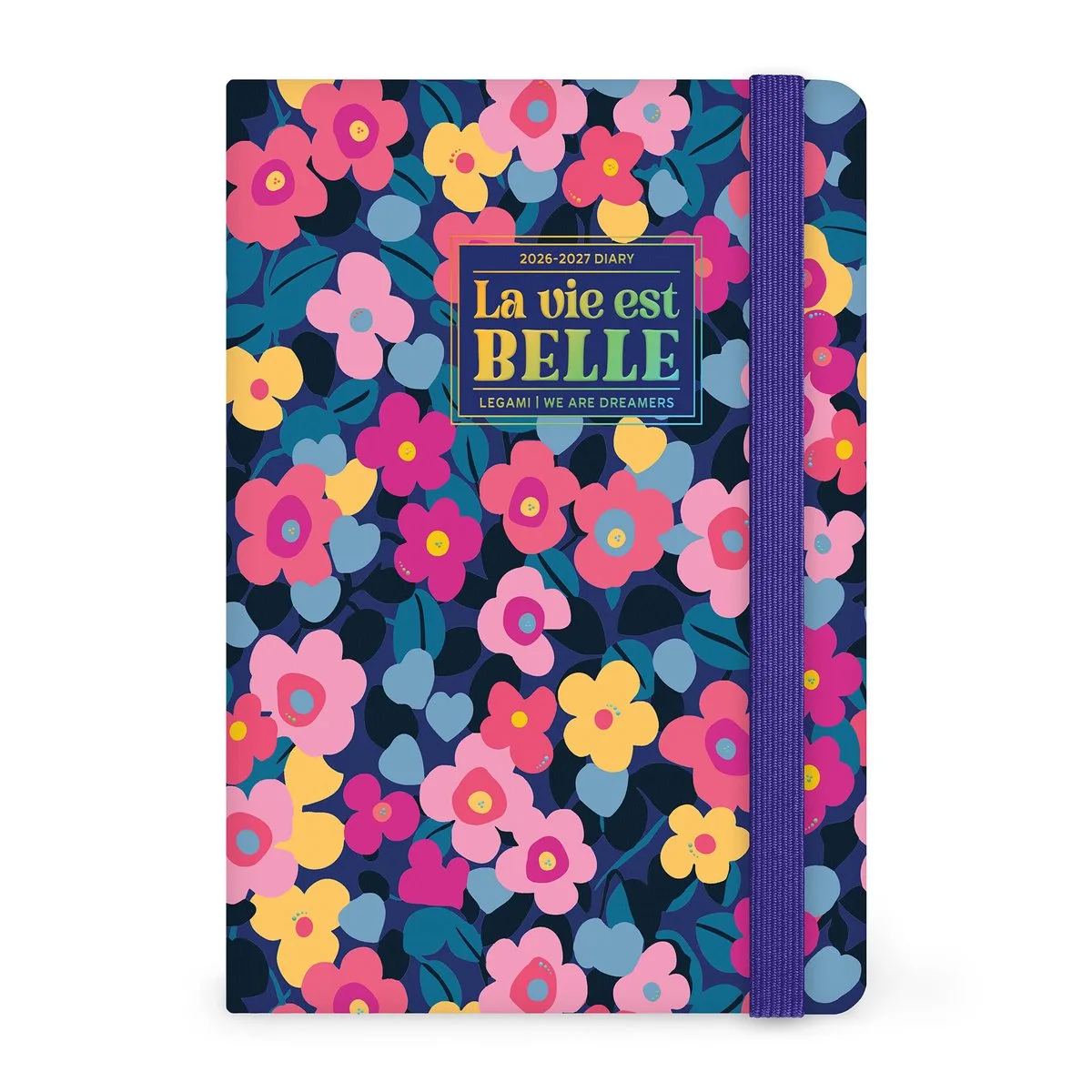 AGENDA 2027 - Week op 2 pagina's - verticaal - 12x18cm - hardcover - flowers van Legami in Multicolours1 – productfoto