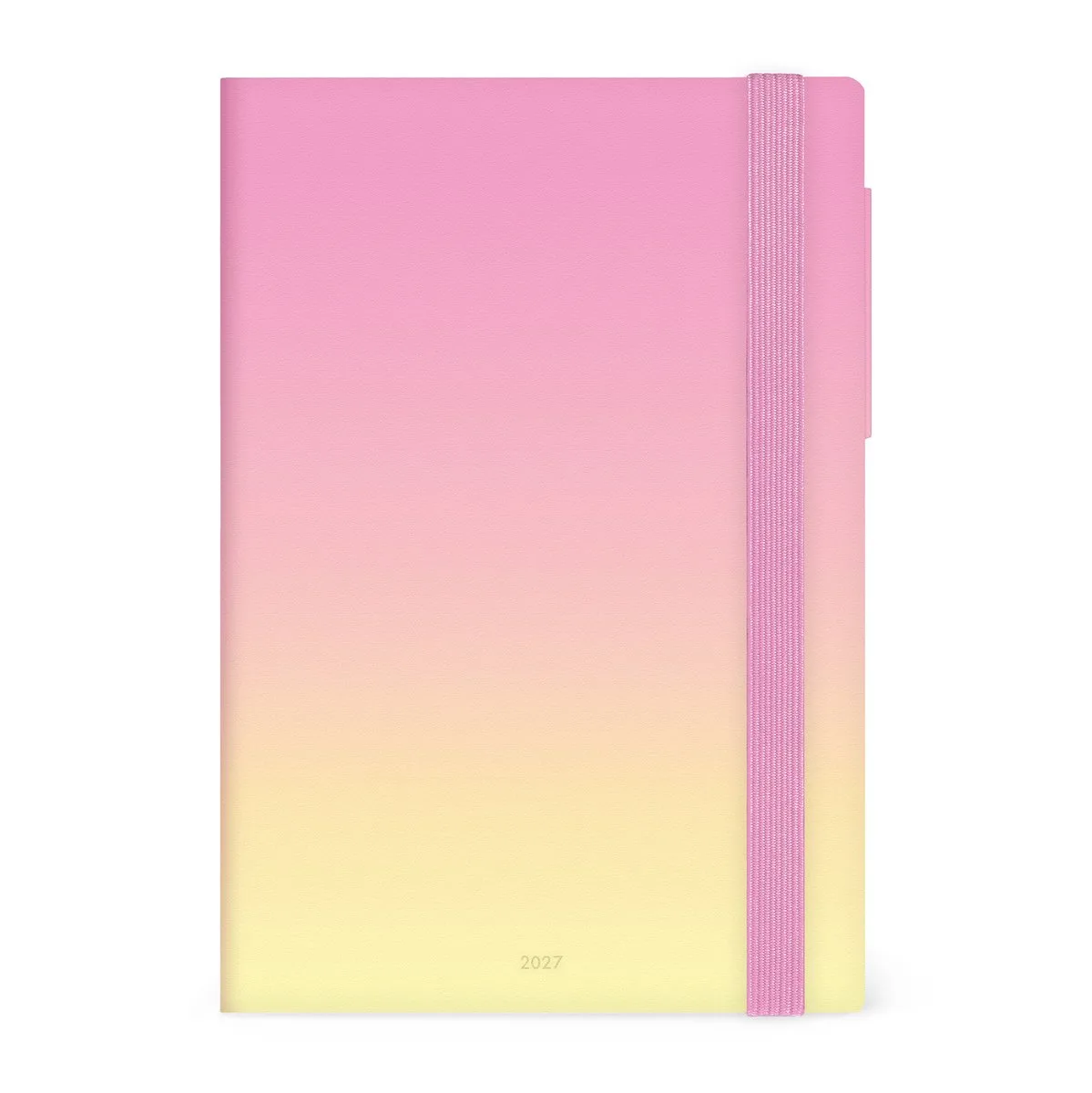 AGENDA 2027 - Week op 2 pagina's - verticaal - 12x18cm - hardcover - sunrise lover van Legami in Roze-geel – productfoto