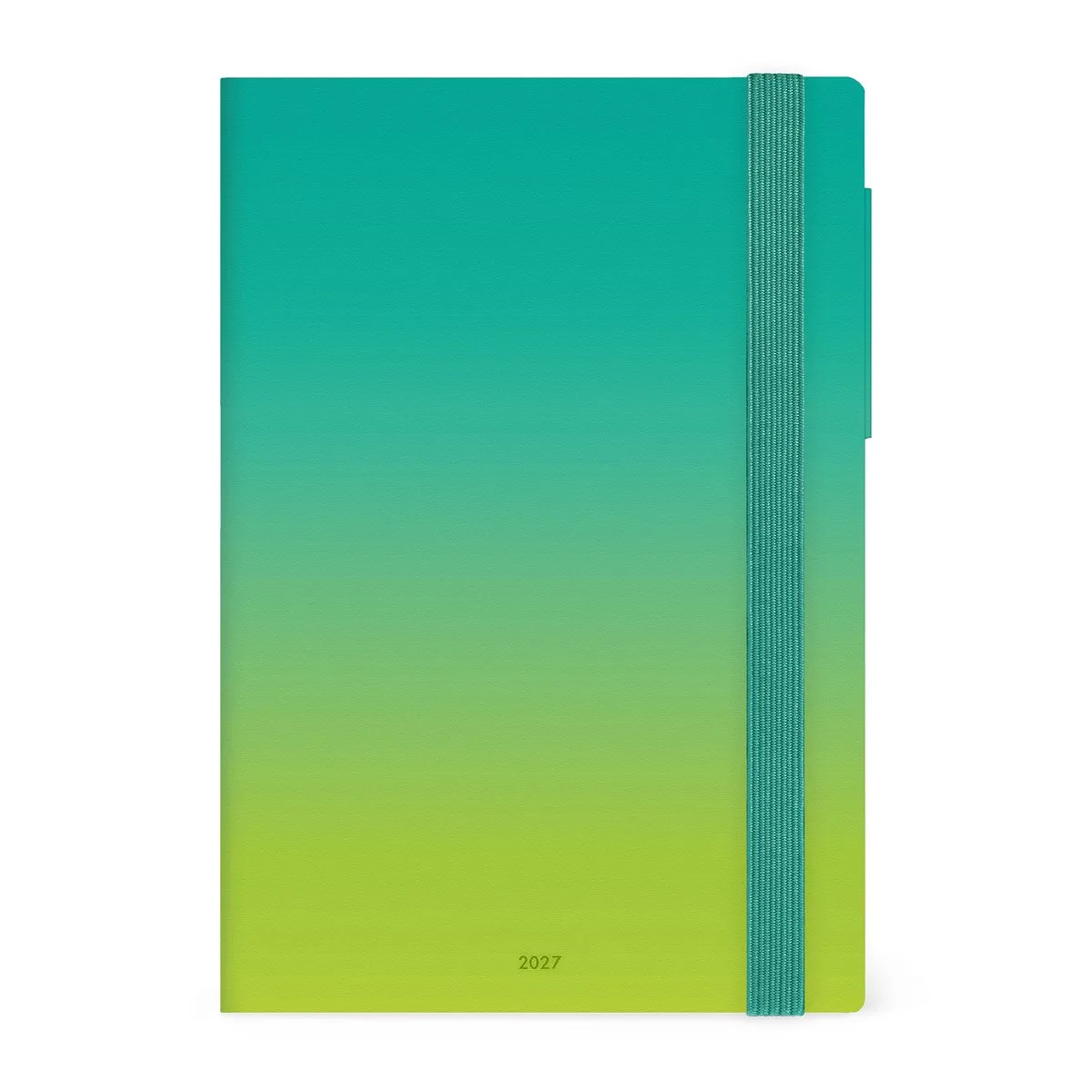 AGENDA 2027 - Week op 2 pagina's - verticaal - 12x18cm - hardcover - shades of green van Legami in Groen-geel – productfoto