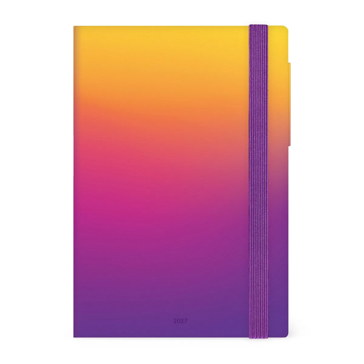 AGENDA 2027 - Week op 2 pagina's - verticaal - 12x18cm - hardcover - sunset vibes by Legami in Geel-paars – product photo