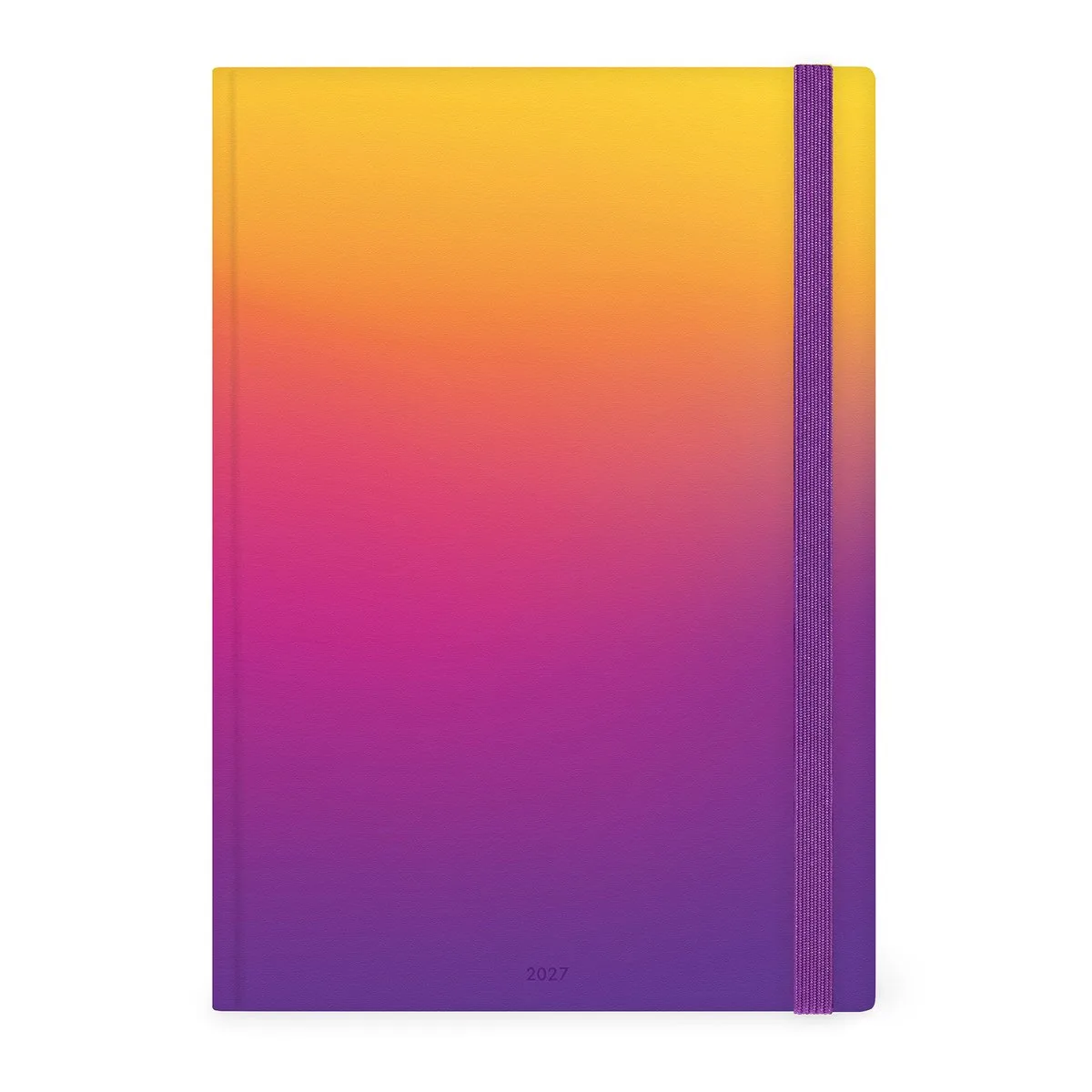 BUREAU AGENDA 2027 - Dag op 1 pagina - 21X30cm - 13 maanden - Sunset Vibes by Legami in Geel paars – product photo