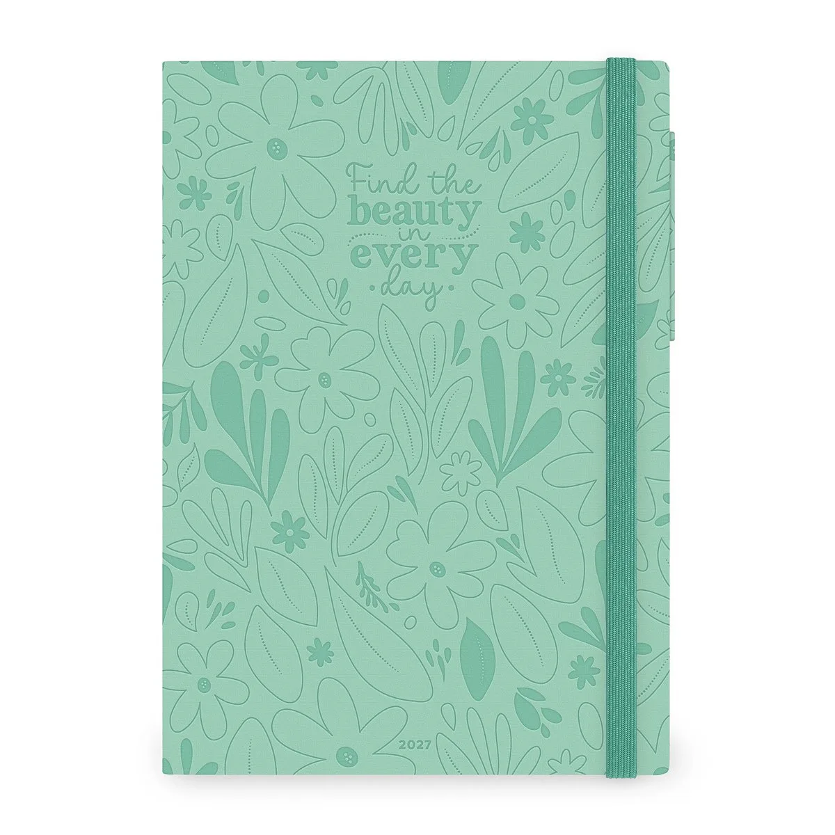 BUREAU AGENDA 2027 - WEEK op 2 pagina's - 20x27cm A4 - Botanic Garden van Legami in Lime groen – productfoto