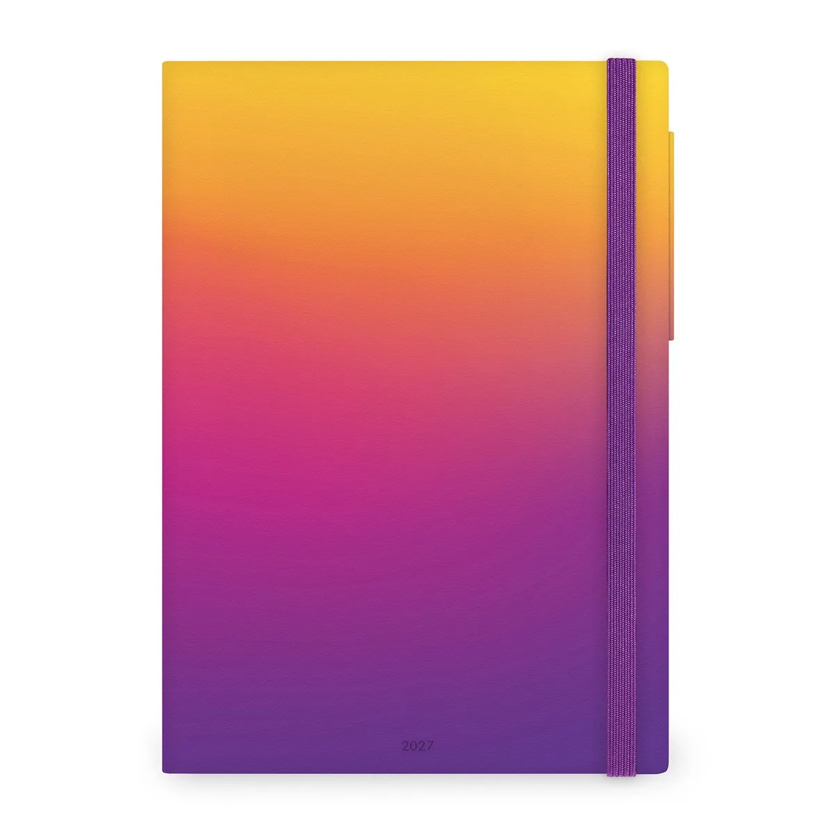 BUREAU AGENDA 2027 - WEEK op 2 pagina's - 20x27cm A4 - Sunset Vibes by Legami in Geel paars – product photo