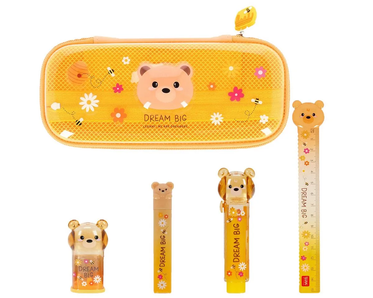 Federmäppchen Legami 5er-Set Dream Big: Mäppchen, Spitzer, Schere, Radierer, Lineal, (5-tlg) von Legami – Produktfoto